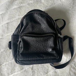 Urban Originals Vegan Black Leather Mini Backpack